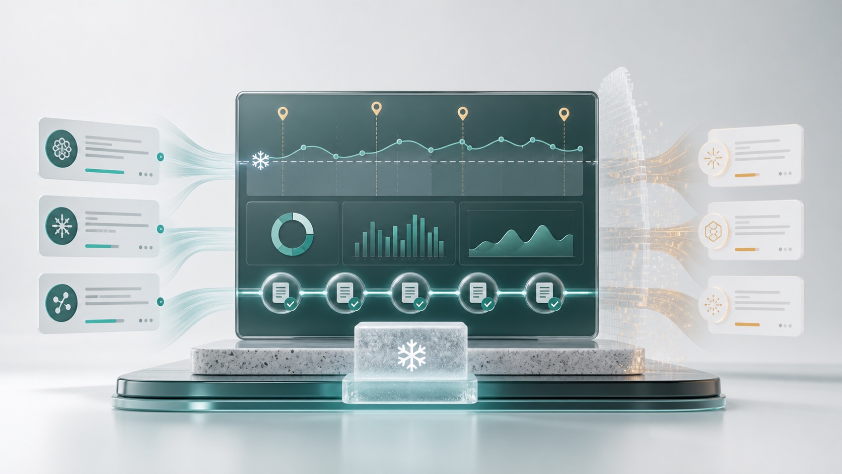 Frozen AI citation baseline dashboard comparing answer engine signals before a model update